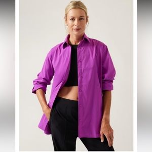 Vibrant Purple Women's Button-Up Shirt